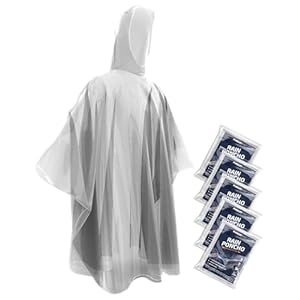 Hagon PRO Disposable Rain Ponchos for Adults (5 Pack)