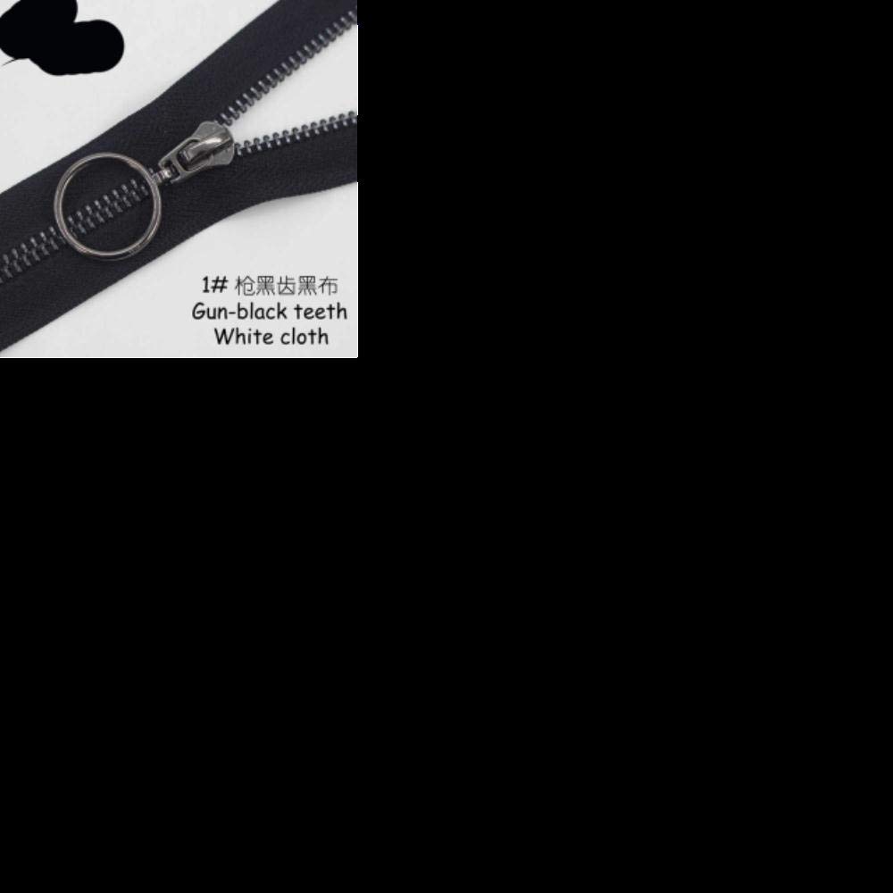 15cm-45cm 1pcs Closed-End Gold Black Silver Copper Metal Zipper,Multi-Color #5 Zippers for DIY Sewing White&Black Available,Black-Black Tooth,5#