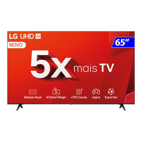 Smart TV 4K 65" LG UHD 65UT8050 Processador α5 Ger7 AI Alexa/Chro...