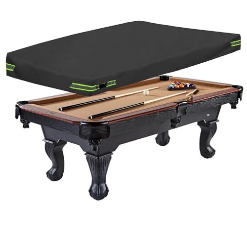 OUTTDID 7ft Billardtisch Abdeckung, 600D Wasserdicht Staubdicht Winddicht Anti-UV Oxford Schutzhülle für Snookertisch Billardtisch Gartenmöbel Gartentisch