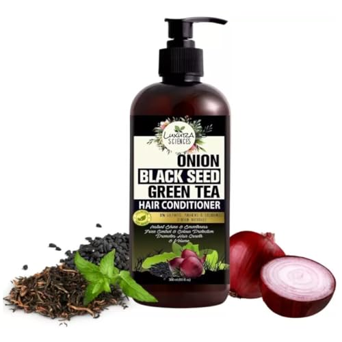 Image of Luxura Sciences Onion Conditioner 300 ml SLS Sulfate Free Organic - Best Hair Conditioner for Damaged, Dry, Curly or Frizzy Hair-Thickening for Fine /Thin Hair, Safe for Color and Keratin Treated Hair
