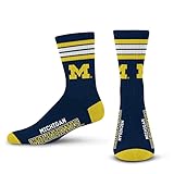 On Gameday, Support Your Michigan Wolverines With These Officially Licensed NCAA socks! For Bare Feet MICHIGAN WOLVERINES Socks Make a Perfect Father’s Day, Groomsmen, Christmas, or Birthday Gift For The Michigan Fan in Your life. SUPERIOR Constructi...