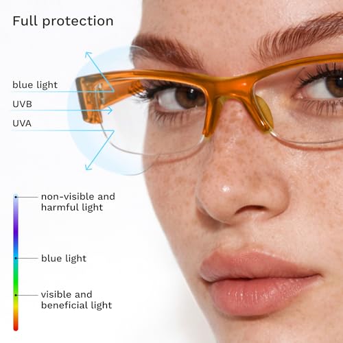 Image of livho Blue Light Blocking Glasses for Women and Men, Lightweight Metal Frame Computer Glasses, Anti Eye Strain, UV Protection