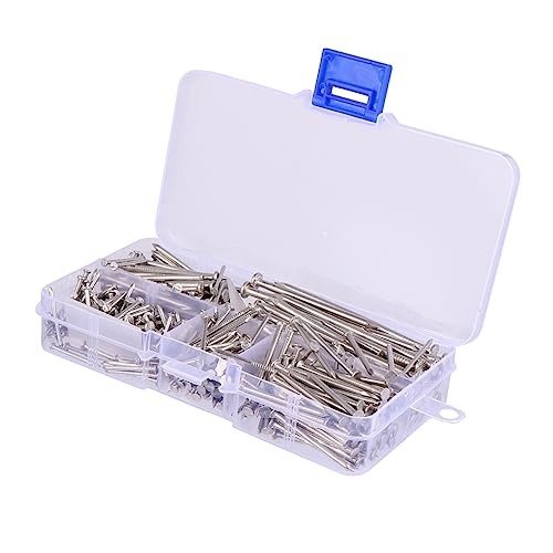 460 piezas de clavos redondos de acero inoxidable para manualidades y carpintería, plateados miniatura 1