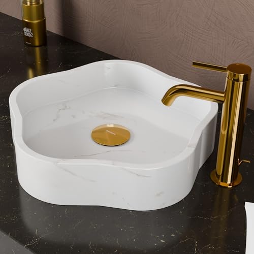 Image of B Backline Brass 5-Inch Pop up Waste Coupling for Wash Basin | 32 MM Full Thread Waste Coupling For Basin (Gold Glossy, 5-INCH)