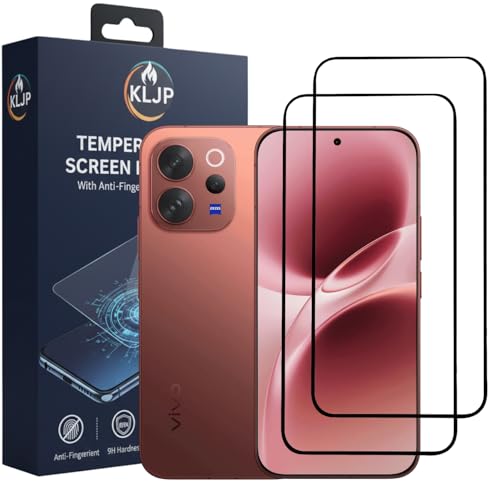 Image of Gorilla Tempered Glass For vivo v70 With Installation Kit | Edge to Edge Coverage | Black (Pack Of 2)