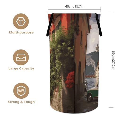 Panier à linge italien pliable de grande capacité avec poignées - 3
