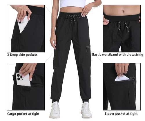 Womens Hiking Pants Cargo Joggers for Women with Pockets Lightweight Quick Dry Travel Camping Pants2