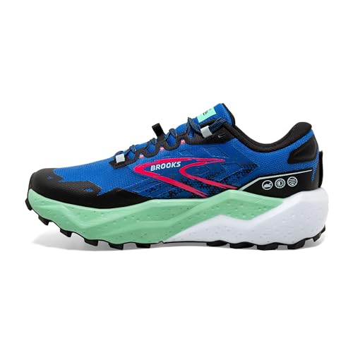 Brooks Brooks Men’s Caldera 7 Trail Running Shoe - Victoria Blue/Black/Spring Bud - 10 Medium