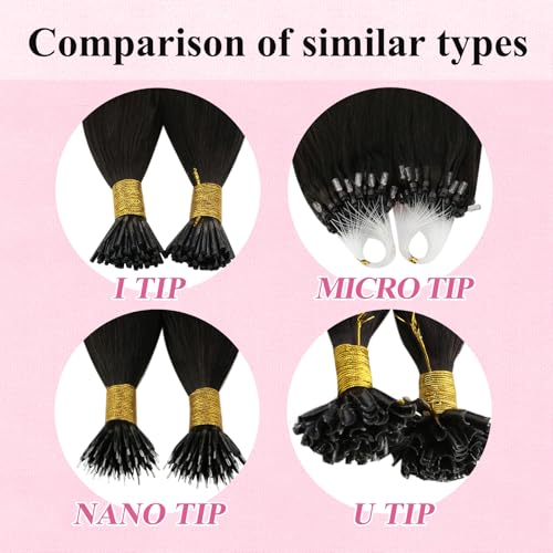 Image of YoungSee Micro Bead Hair Extensions Real Human Hair Balayage Micro Loop Hair Extensions Ombre Dark Brown to Browns with Blonde Hair Extension Bead Remy Hair Extension 57g 50s 18In Microring Hair