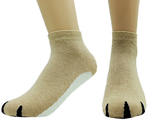 JJMax Women's Cute Kitty Cat Paws Socks with Paw Prints on Toes
