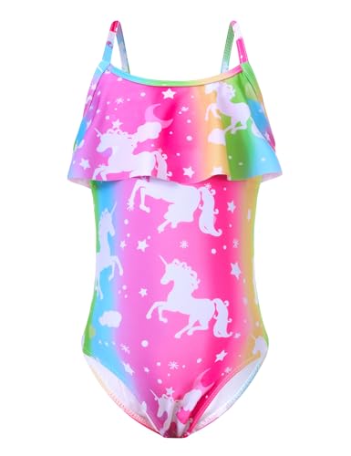 Image of Girls Swimsuit One Piece Ruffles Bathing Suit Kids' Swimwear Quick Dry Summer Beach for 2-14Y