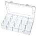 Aufbewahrungsbox 15 Raster Kunststoff Verstellbare Schmuck Organizer Box Container Aufbewahrungskoffer Sortierbox mit Abnehmbaren für Trennwänden Spulen Perlen Beautyzubehör Nagellack (15 Fächer)