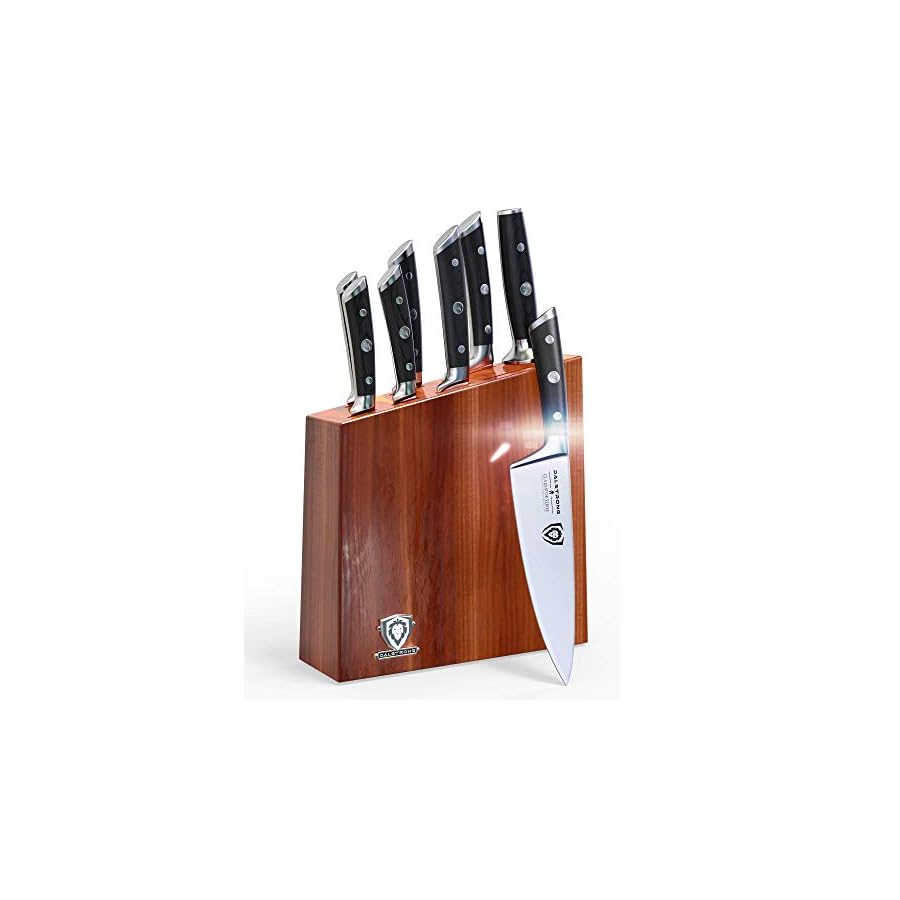 The-Gladiator-Series-8-Piece-Knife-Block-Set-Bundled-with-The-Dalstrong-Premium-Extra-Large-Whetstone-Kit-60001000-Grit-with-Stand The Gladiator Series Elite 8-Piece Knife Block Set Gift Set Bundled with The Dalstrong Premium, Extra-Large Whetstone Kit - #6000/#1000 Grit with Stand
