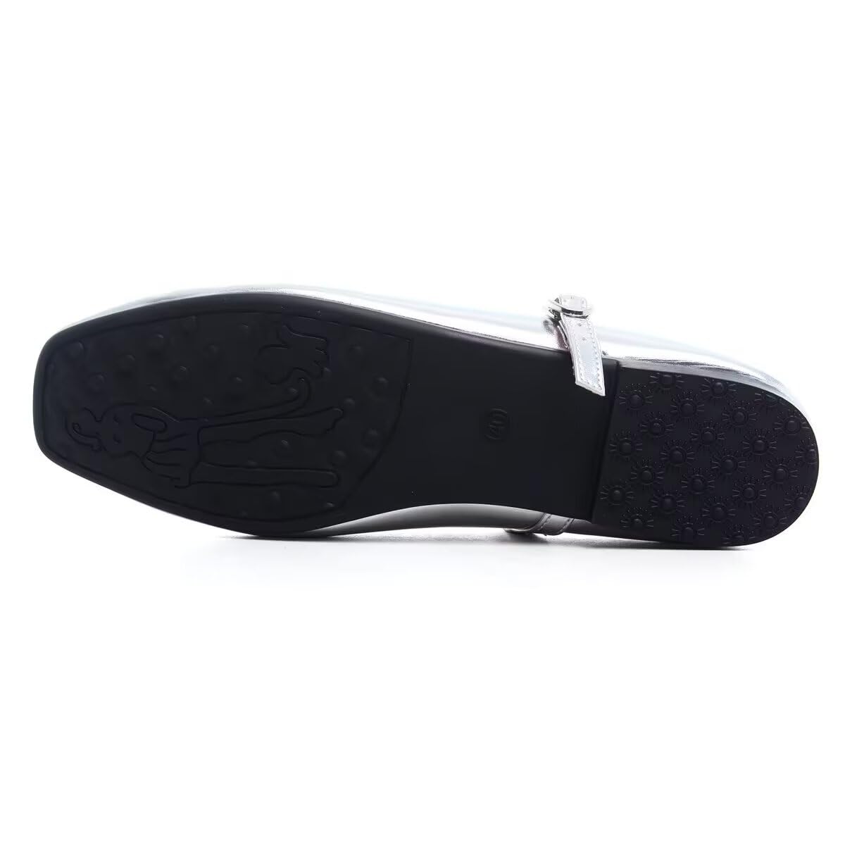 VFDB Women Mules Elegant Dressy Flats Closed Toe Microfiber Leather Shoes Adjustable Buckle Strap Mary Jane Casual Office Shoes