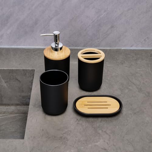 El Mejor Listado de Set para baño Top 5. 48 Dokpav Juego De Accesorios De Baño, Accesorios para Bano Kit De Accesorios para Baño, Juego De Baño Elegante Moderno, Dispensador De Jabón | Jabonera | Vaso Multiusos | Porta...