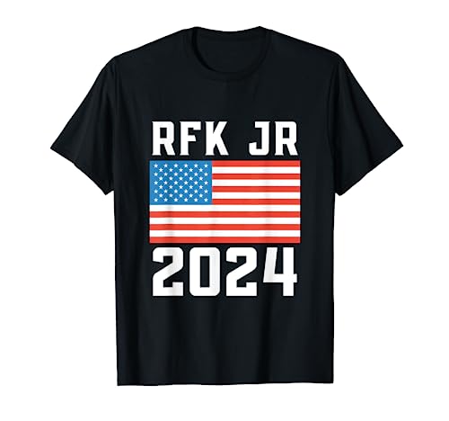 RFK JR 2024 Presidente da bandeira americana Robert Kennedy USA t-shirt, Preto, S