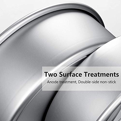 Gesentur Cake Pan Set, Round Cake Mold Anodised Aluminium 3Pcs Bakeware With Removable Base for Cake Baking Party Birthday Christmas (5"7"9")