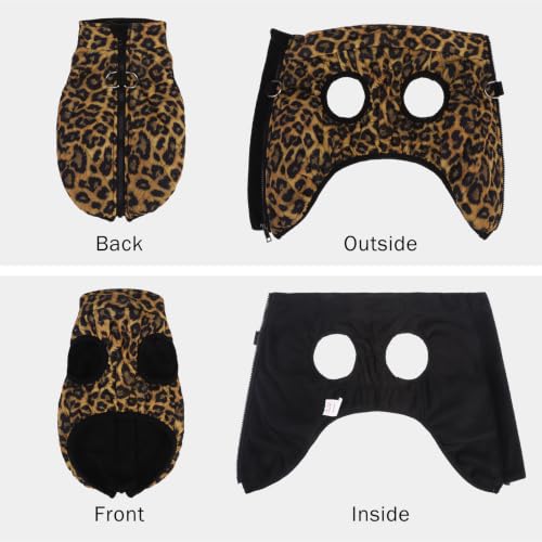 Image of SCENEREAL Halloween Winter Dog Vest Coat with Harness Built in