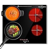 VoltCuisine 6000W Electric Cooktop 24 Inch 4 Burners Built-in Electric Stove Top