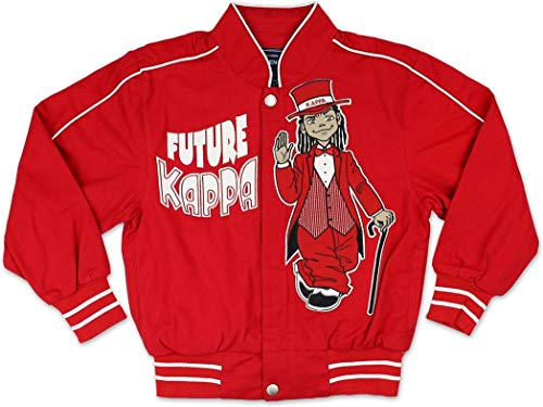 Big Boy Kappa Alpha/Α Psi Future Kappa Divine 9 Kids Twill Jacket [Crimson Red] - ID#121322-54-208-0-0 - Main Image