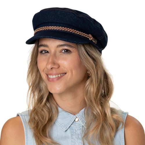 Image of Brixton Fiddler Cap Newsie, blue, 7 1 /4-7 3 /8