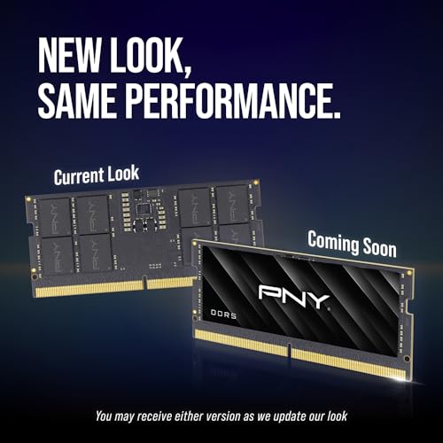 Image of PNY Performance 64GB (2x32GB) DDR5 DRAM 5600MHz (PC5-44800) - CL46-46-46-90 (Compatible with 5200MHz, 4800MHz), 1.1V, 262-Pin Non-ECC - Notebook /Laptop (SODIMM) Computer Memory Kit - MN64GK2D55600-TB