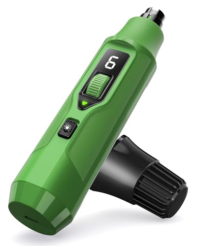 YABIFE 7-Speed Pet Nail Grinder with Light – Heavy Duty, Whisper Quiet Nail Trimmer for Dogs, Cats, Birds & Small Animals – Single-Handed Operation