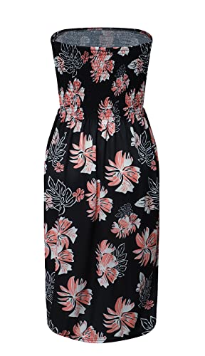 Image of Zyyfly Womens Summer Beach Dresses Strapless Cover Ups Dress Tube Top Sundresses