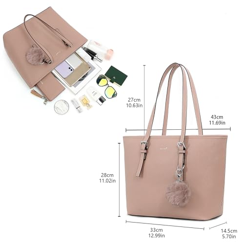 Image of TANTOMI Tote Bag for Women Large Purse Top Handle Ladies Shoulder Bags for Office School Shopping