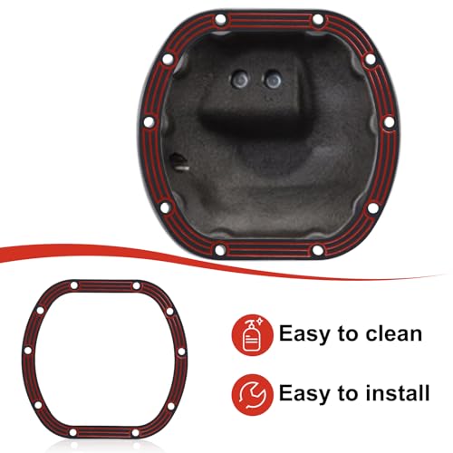 Image of PEUTIER 2pcs Differential Cover Gasket for Dana 30, Metal Black Replacement Cover Gasket for Dana 30 Differential, 06027-28