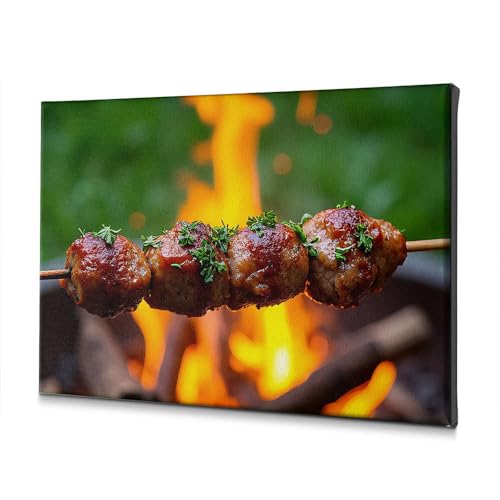 TYYF Easter Decoration Grilled Meatballs With Herbs Over An Open