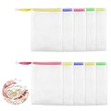 ♡ 【Hochwertiges Material】 Der Seifenbeutel besteht aus weichem Nylon, ist sicher, ungiftig, hygienisch und umweltfreundlich und reizt Ihre Haut nicht. Sie können es mit Vertrauen verwenden.