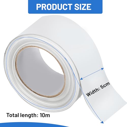 DBREAKS Butylband, Weiß Wasserdichtes Klebeband, Selbstklebend Abdichtungsband, 5CM*10M Beständig Dichtband, Unterwasser Klebeband, Zur Reparatur für Dachleckage, Rohrbruch, Oberflächenriss