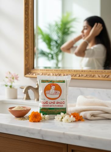 Image of Chanti Bath Powder | 100% Natural Herbal Cleanser for Skin & Hair | Safe for Infants & Adults | Soap-Free Ayurvedic Bath Powder | Chemical-Free Body & Hair Wash | A++ Grade, 250g (250g x 3 Pcs)