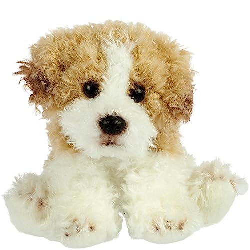 Suki Gifts International - Pequeño Perro Sentado, Maltipoo (12177), marrón y Blanco