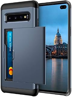 Coolden for Samsung S10 5G Case Shockproof Case for Galaxy S10 5G Wallet Case Cover Protective Case Rubber Bumper Card Holder Slot Wallet Case Cover for Samsung Galaxy S10 5G Phone Case (Navy)