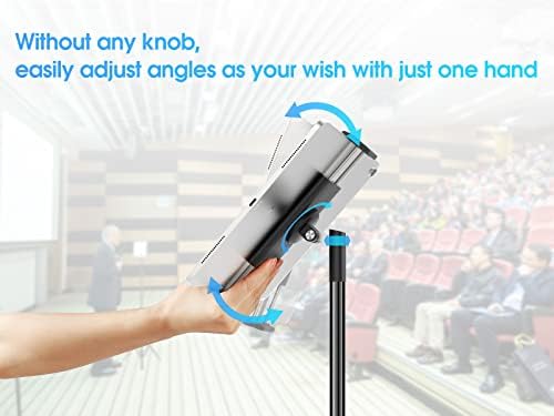 Luxtude 2022 Newest 360°Swivel Tilt Aluminum iPad Stand, 65in Height Adjustable Floor iPad Tripod Stand, iPad Stand and Holder Compatible with iPad Pro 12.9 inch, Air Mini and 4.7-13 Tablets & Phone