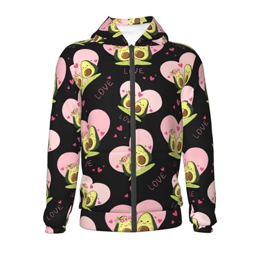 Avocado Lovers Kid Hoodies Boys Zip Up Sweatshirts Girls Pullover with Pocket2