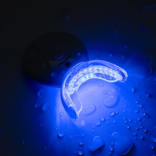 Image of LED Teeth Whitening Light, 32 Blue LEDs, Silicone Mouth Tray Accelerator