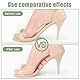 RTRTGS 1 Paare Rutschfeste und Selbstklebende Einlegesohlen für Damen, Schuheinlagen, Geleinlagen für Schuhe Damen, Hohe Absätze und Sandalen, akupressur, Lindert Stress und Müdigkeit in den Füßen