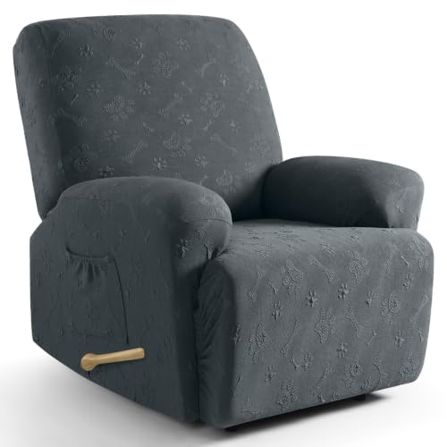 Ruaozz Stretch Recliner Chair Cover, 1 Seat, 4-Pie...