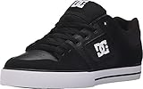 DC Men's Pure Casual Low Top Skate Shoe, Black/Black/White, 12 D D US