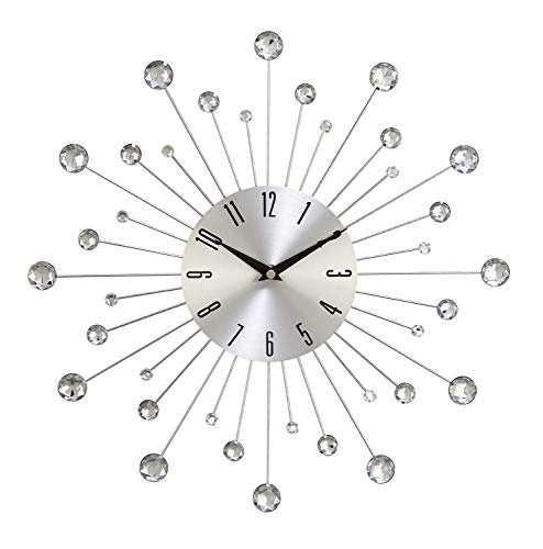Deco 79 Glam Metal Abstract Wall Clock, 15" X 2" X 15", Silver #TOP2