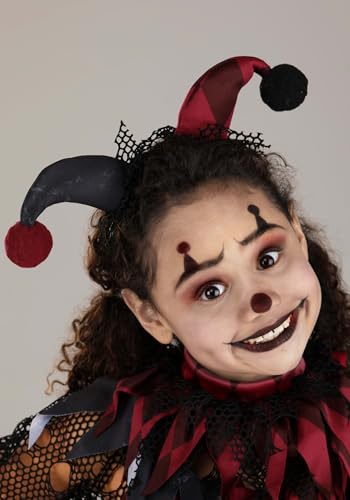 Disfraz de payaso bufón maldito para niñas miniatura 4