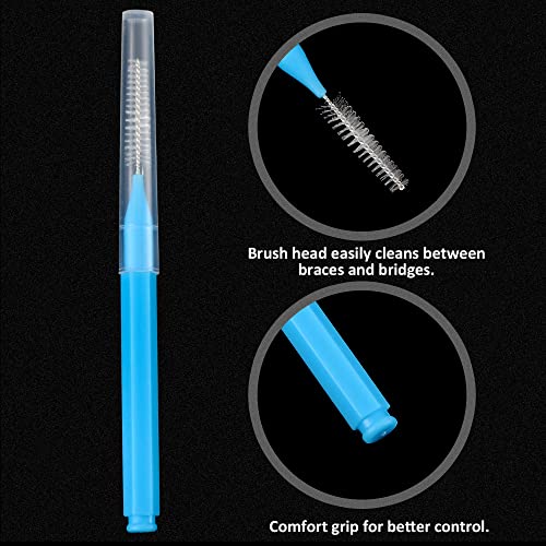 Image of Patelai 100 Pcs Braces Dental Brushes,Attractive Colors,Multiple Sizes | Interdental Toothpick Bristle Dental Picks for Cleaner Tooth Flossing Head Oral Hygiene Flosser Toothpick Cleaners Tooth Tool