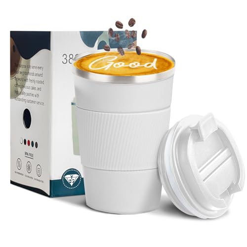 Image of Insulated Travel Coffee Mug, Stainless Steel Coffee Cup with Leakproof Lid | Double-wall insulation keeps drinks hot or cold for hours, with a leakproof lid and portable stainless steel design