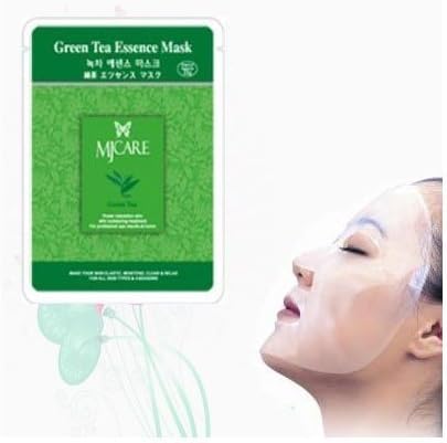 Natural Beauty Green Tea Essence Full Face Mask 10 Pcs
