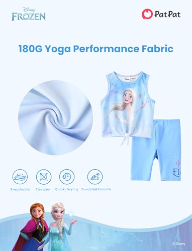 Image of Disney Stitch丨 Frozen丨 Minnie Mouse丨Princess丨Winnie Tank Top+Dolphin Shorts Girls Outfits Workout Athletic Set Summer