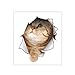 Produktbild ngzhongtu Dreidimensionale süße Tiere Katze Hund Toilette Aufkleber Wandtattoos Loch Kühlschrank Poster DIY Home Decor - Multicolor